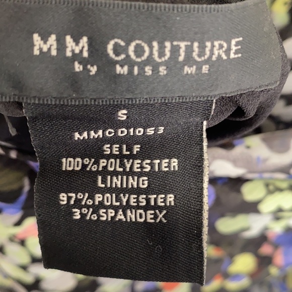 MM Couture Floral Halter backless ruffled bottom mini dress, Size S - Picture 4 of 12